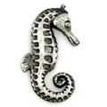 Animal Pin - Sea Horse, Antique Silver